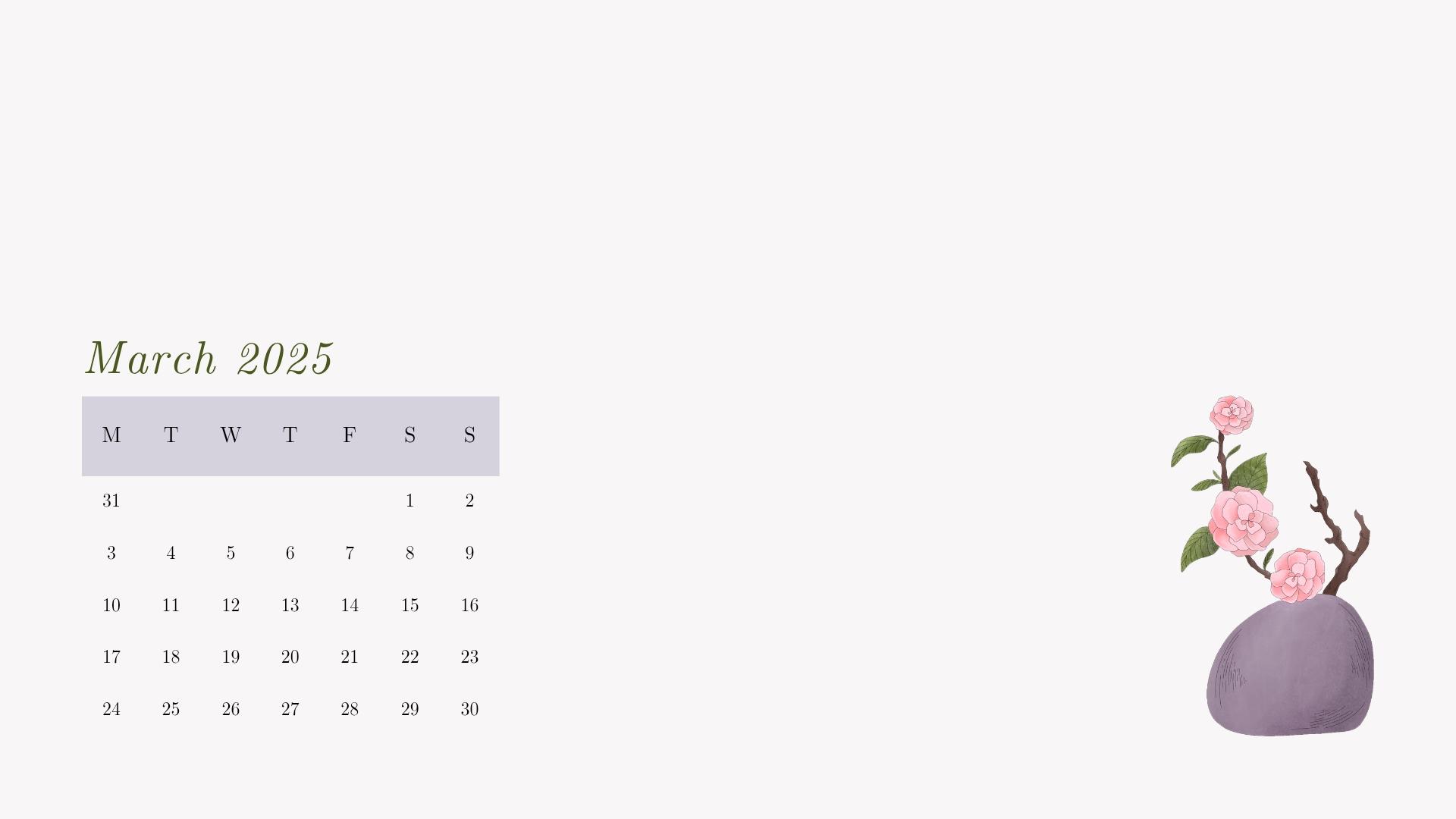 Free March 2025 Calendar Download